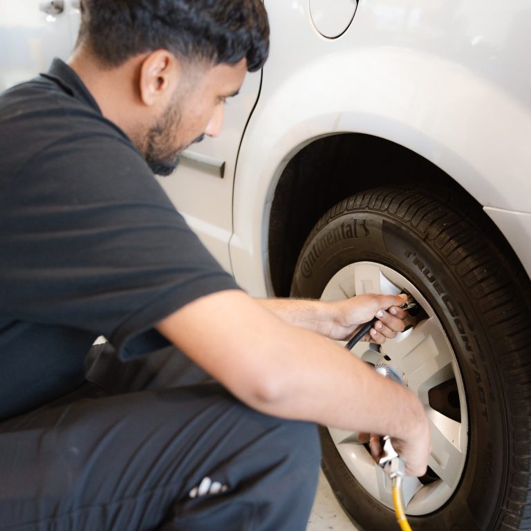 Tire repair service at Mobil 1 Lube Express Burnaby